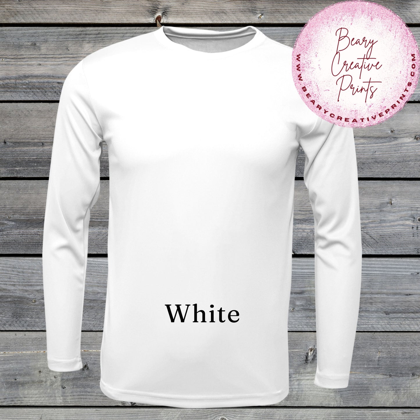 White - BAW Dri-Fit Men's Long Sleeve