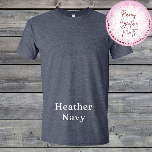 Heather Navy - Gildan Softstyle