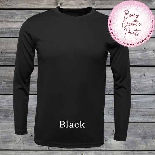 Black - BAW Dri-Fit Men's Long Sleeve