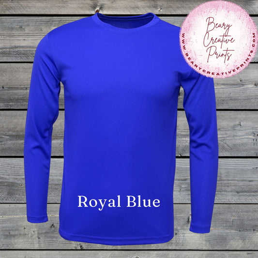 Royal Blue - BAW Dri-Fit Men's Long Sleeve