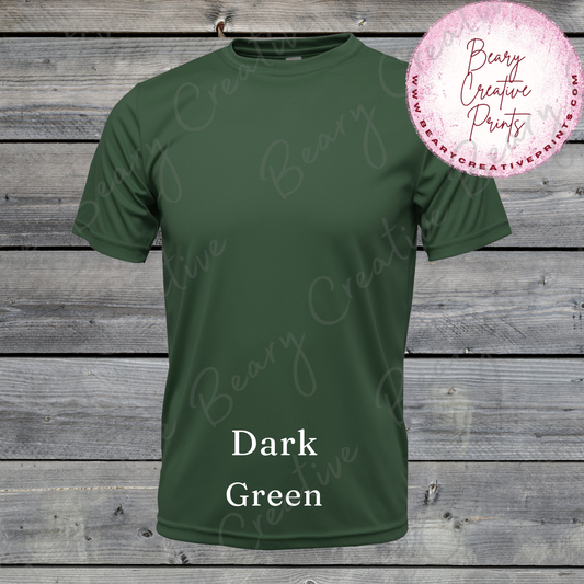 Dark Green- BAW Dri-Fit Men's Crewneck