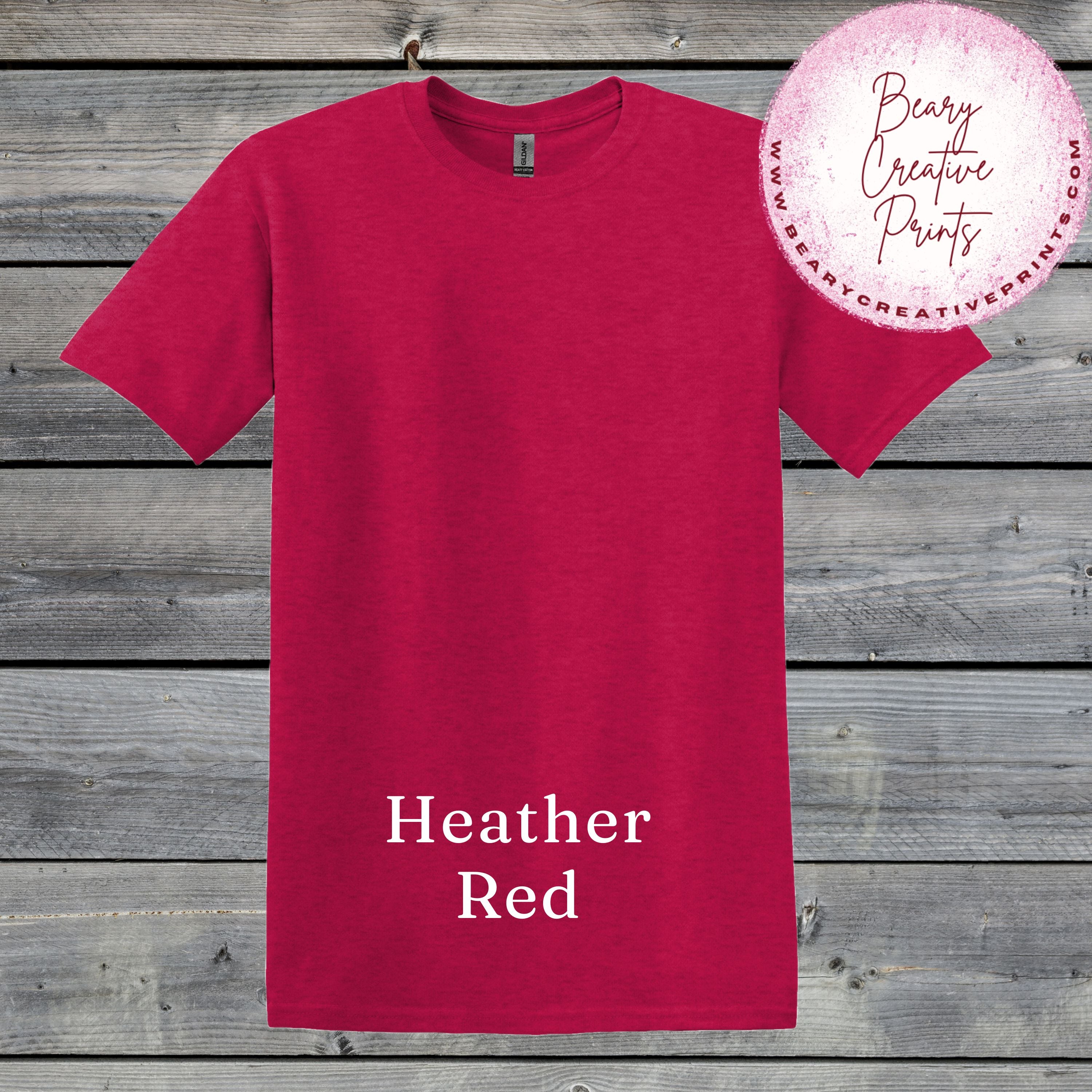 Heather Red Color Code Heather Red - Gildan – Beary Creative Prints