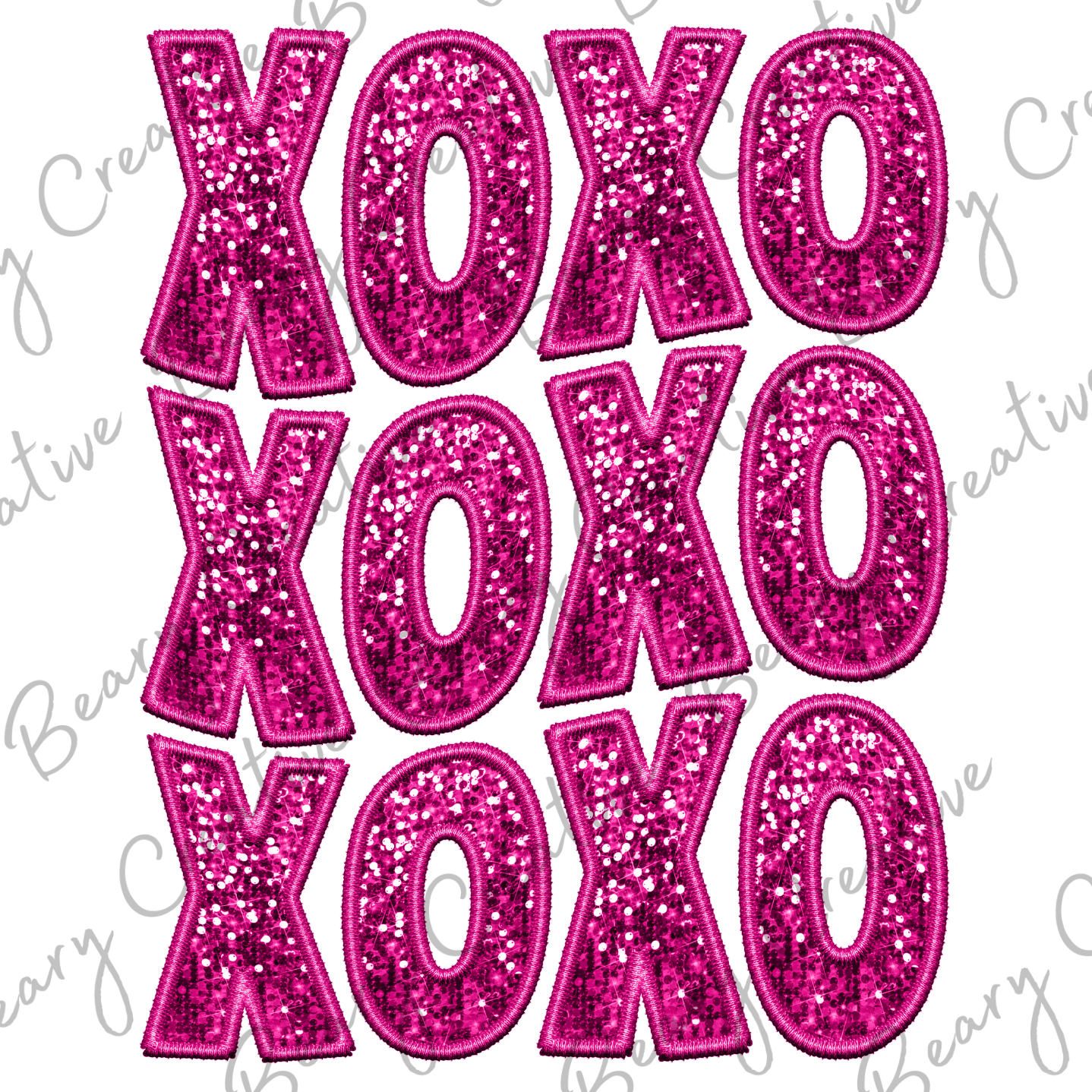 XOXO Faux Sequin Pink