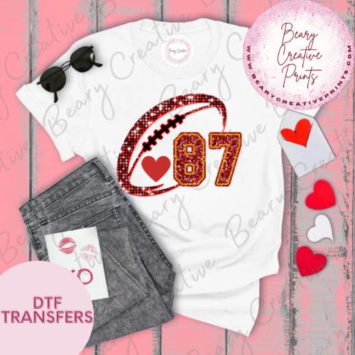 87 Football Faux Glitter