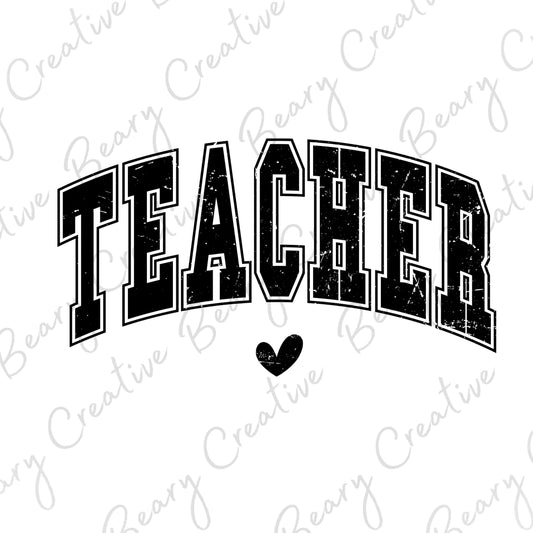 Teacher - Black Letters